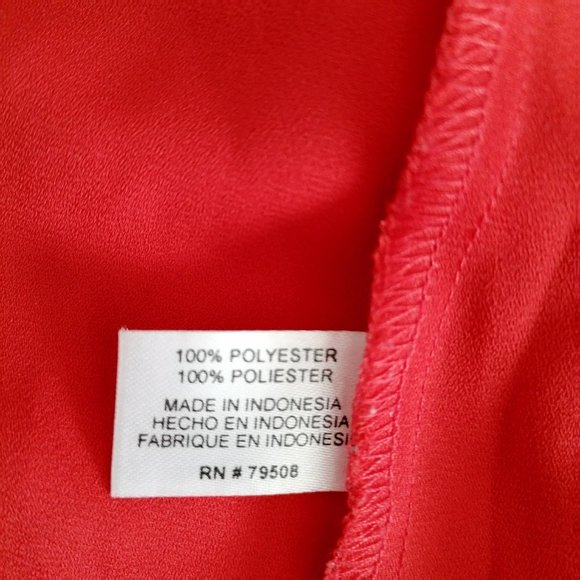 Violet & Claire Womens Red Balloon Sleeve Round Neck Blouse Top Size L - Picture 6 of 7